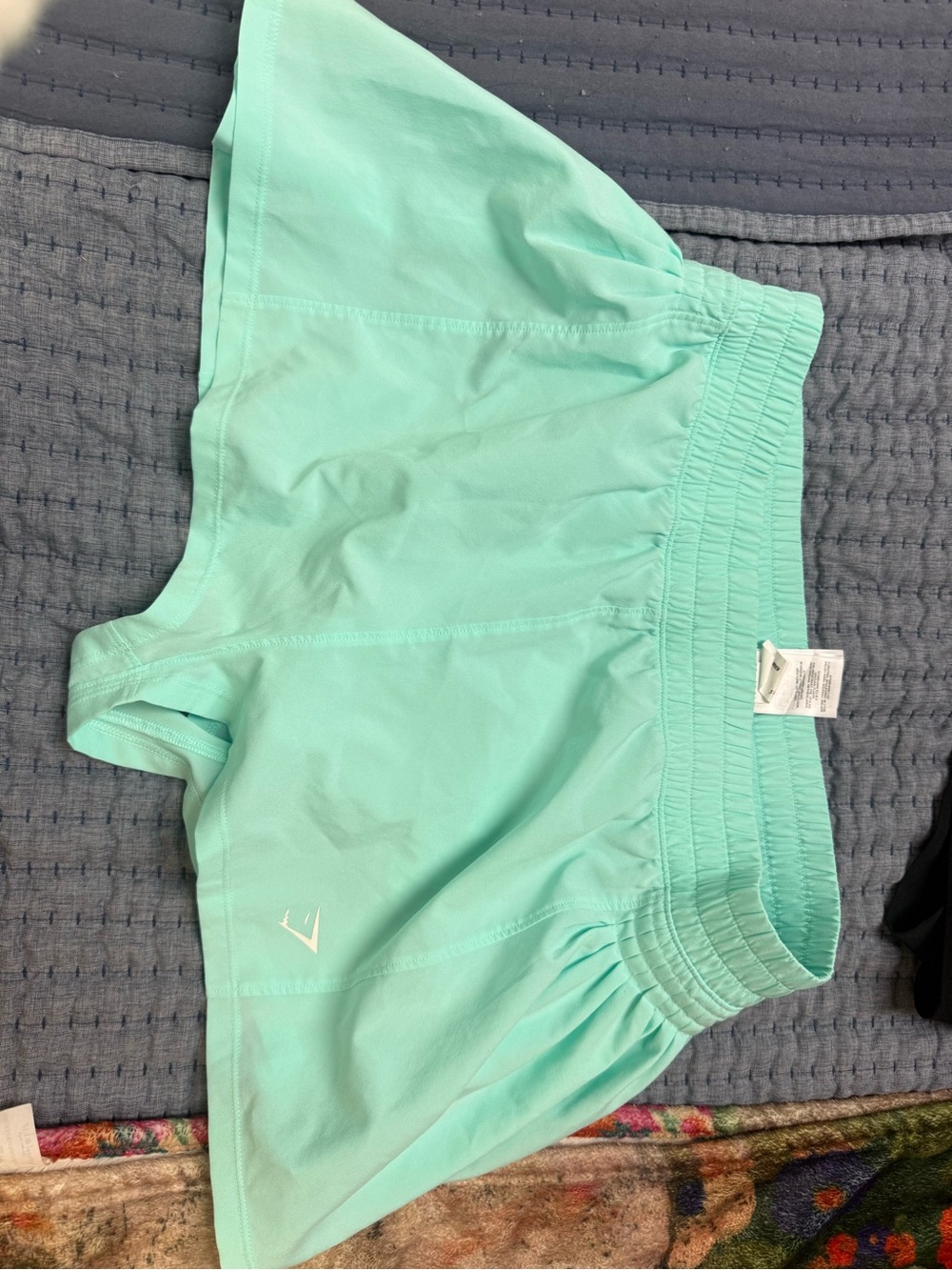 Gymshark Mint Green Women's Athletic Shorts - Elastic Waist